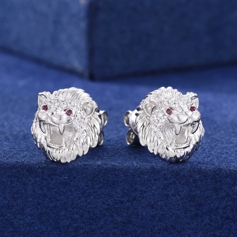 Moissanite VVS1 925 Silver Majestic Lion’s Roar Earrings
