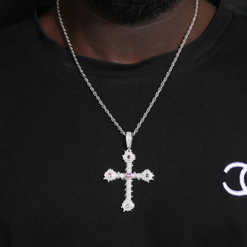 Moissanite VVS1 925 Silver Holy Majesty Cross Pendant