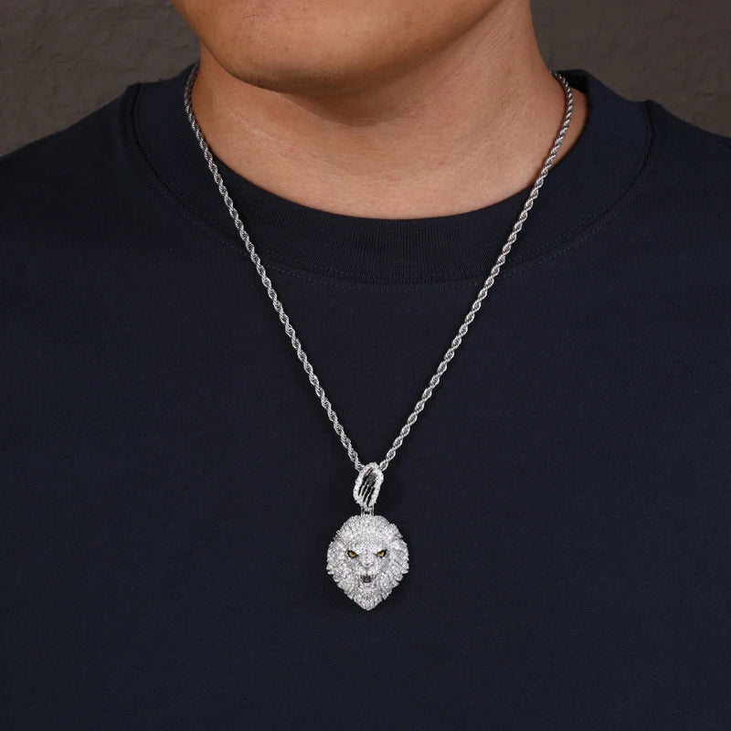Moissanite VVS1 925 Silver Imperial Lion Pendant