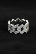 Moissanit VVS1 925 Silver Kubansk Ring (Klarar Diamanttest)