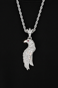 Moissanite VVS1 925 Silver Lustré Eagle Pendant