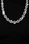 Moissanite VVS1 925 Silver Rope Link Necklace