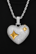 Moissanite VVS1 925 Silver Luxe Heart Pendant