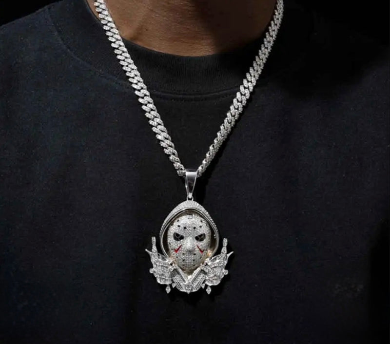 Moissanite VVS1 925 Silver Phantom Hoodie Pendant