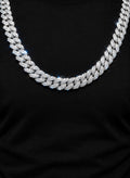 Collar cubano de circonita cúbica de 14 mm