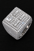 Moissanite VVS1 925 Silver Millionaire’s Square Ring