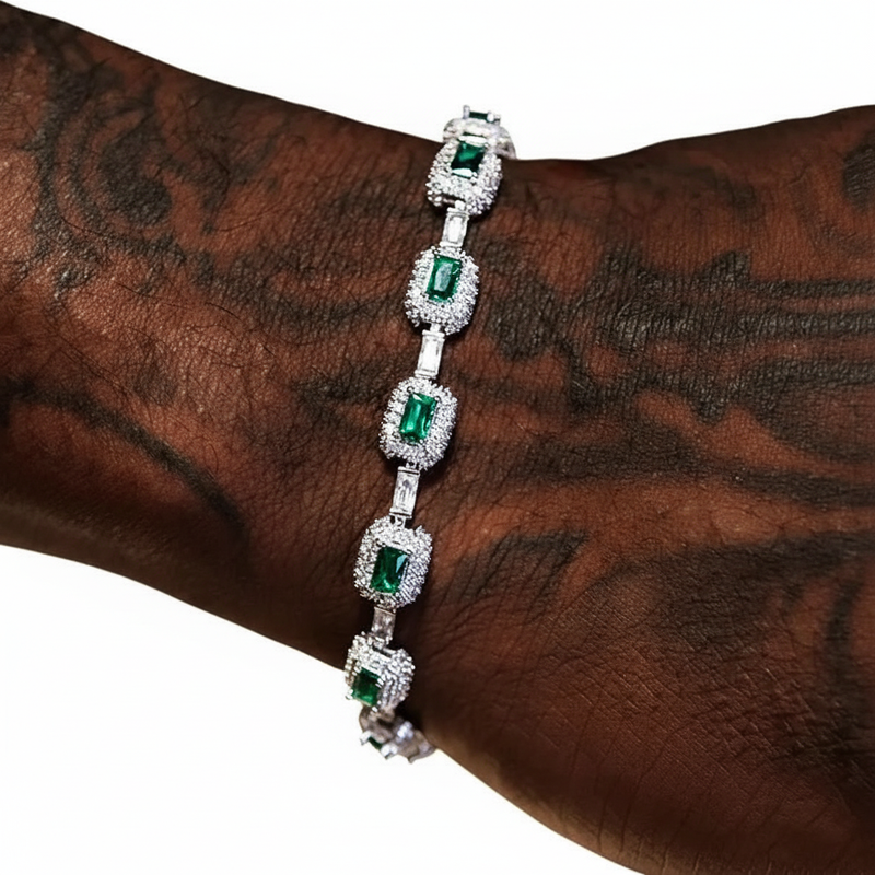 CZ prestige smaragd -snyarmband