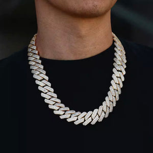 20MM Moissanite VVS1 925 Silver Miami Cuban Necklace
