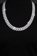 9MM Moissanite VVS1 925 Silver Miami Cuban Necklace