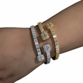 Brazalete baguette de moissanita VVS1 en plata 925 (supera la prueba de diamantes)
