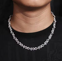 Moissanite VVS1 925 Silver Cross Infinity Necklace