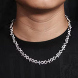 Moissanite VVS1 925 Silver Cross Infinity Necklace