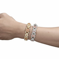 Moissanite VVS1 925 Silver Rosé Lumière Flower Link Red Accent Bracelet