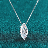 Moissanite VVS1 925 Silver Marquise-Cut Solitaire Necklace