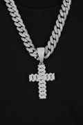 Moissanite VVS1 925 Silver Cuban Cross Pendant