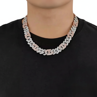 15 mm CZ Two-Tone Majesty Cuban Necklace