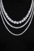 Muince Leadóige Airgid Moissanite VVS1 925 (Pasann an Tástálaí Diamant)