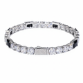Moissanite VVS1 925 Silver 6MM Black Baguette Tennis Bracelet