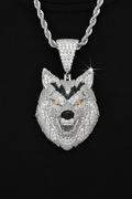 Moissanite VVS1 925 Silver Lupére Wolf Pendant