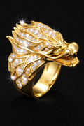 Moissanite VVS1 925 Silver Dragon Ring