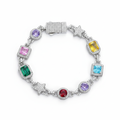Moissanite VVS1 925 Silver Iced Out Star & Crystal Charm Bracelet