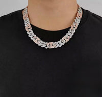 15MM CZ Two-Tone Majesty Cuban Necklace