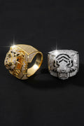 Moissanit VVS1 925 Silver Tiger Ring (Klarar Diamanttestare)