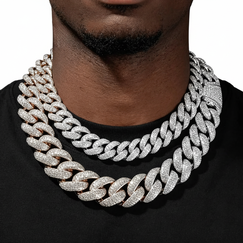 CZ Iced Out 24MM/28MM Miami Cuban Link Necklace