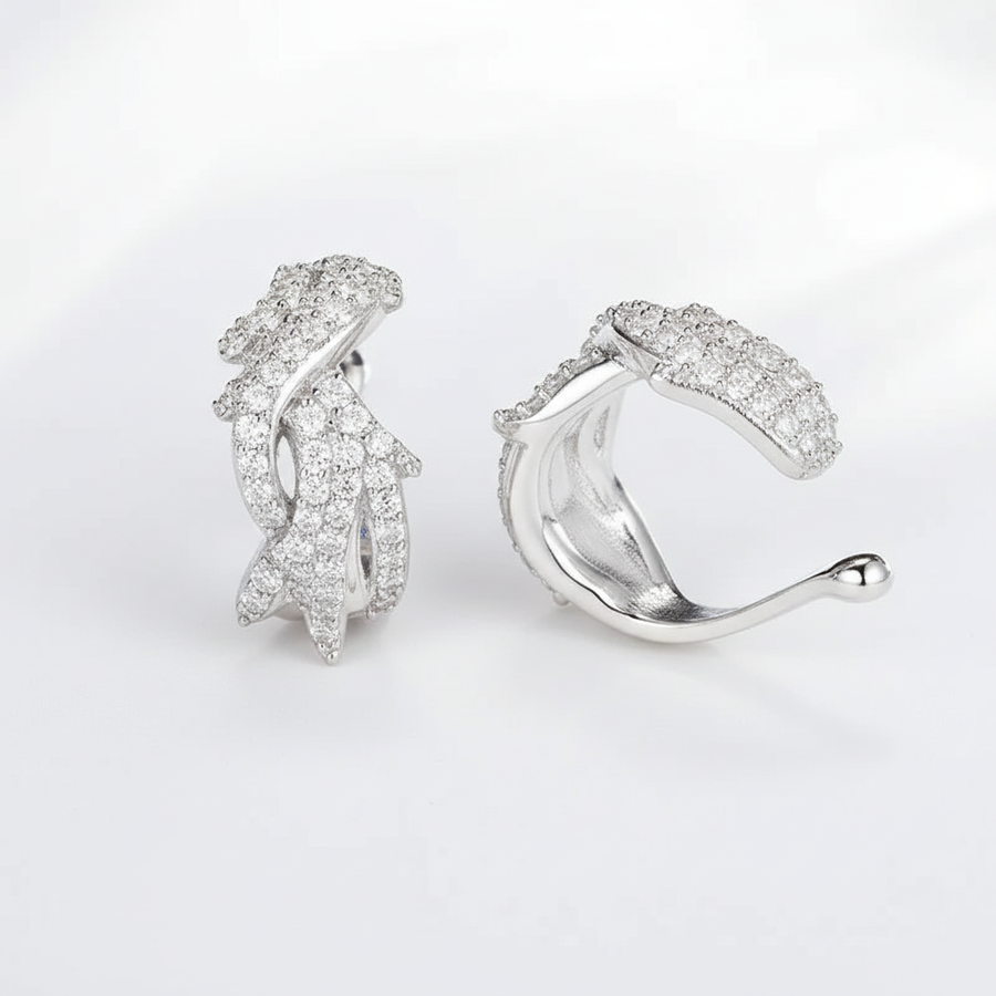 Moissanite VVS1 925 Silver Throne Clip Cuffs – No Pierced Earrings
