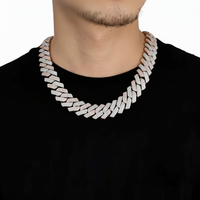 CZ Iced Out 20MM Two-Tone Miami Cuban Link Necklace
