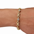 Moissanite VVS1 925 Silver Throne Barbed Wire Bracelet