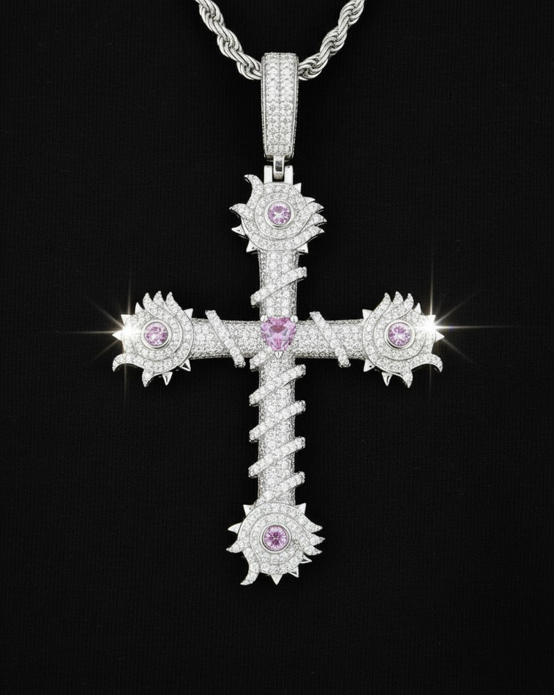 Moissanite VVS1 925 Silver Holy Majesty Cross Pendant