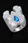 Moissanite VVS1 925 Silver Royal Custom Crown Ring