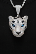 Moissanite VVS1 925 Silver leopard Pendant