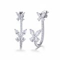 Moissanite VVS1 925 Silver Butterfly Bloom Earrings