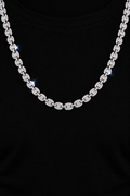 6MM Moissanite VVS1 925 Silver Link Necklace