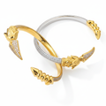 Moissanite VVS1 925 Silver Dragon Fang Bangle Bracelet