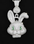 Moissanite VVS1 925 Silver Money Bunny Pendant