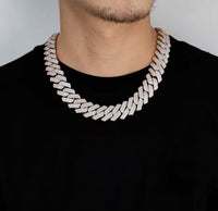 CZ Iced Out 20MM Two-Tone Miami Cuban Link Necklace