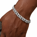 10MM Moissanite VVS1 925 Silver Miami Cuban Bracelet