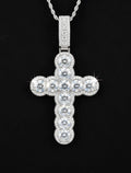 Moissanite VVS1 925 Silver Cluster Cross Pendant