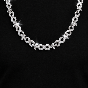 Moissanite VVS1 925 Silver Cross Infinity Necklace