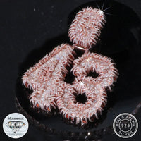 Moissanite VVS1 925 Silver Drip Letter Pendant