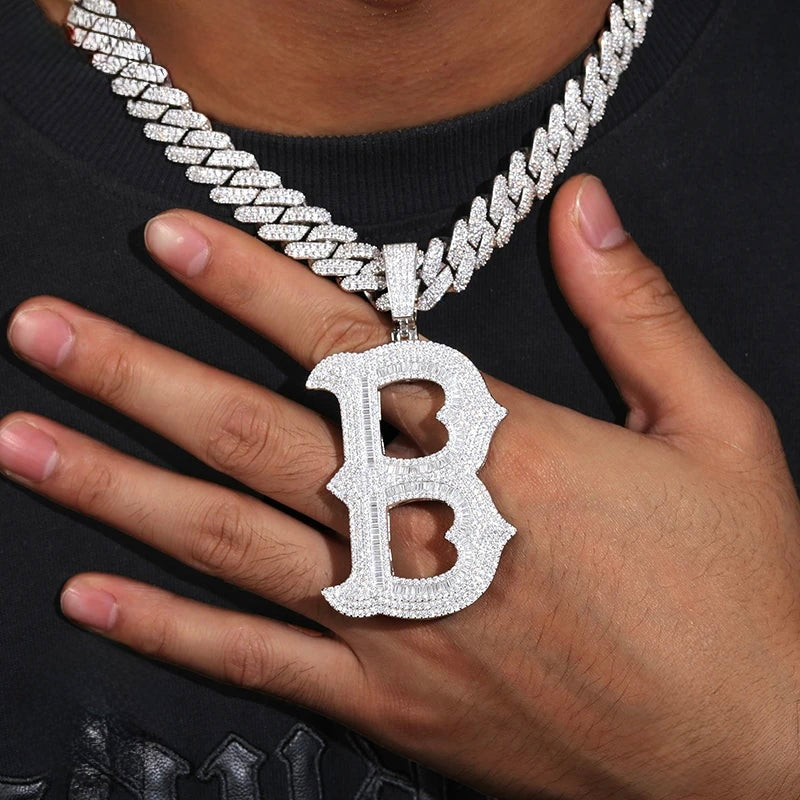 Moissanite VVS1 925 Custom Varsity Letter Pendant