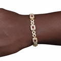 Moissanite VVS1 925 Silver Sockerkub Infinity Armband (Klarar Diamanttest)