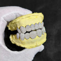 Grillz personalizado de moissanita VVS1 en plata 925 (supera la prueba de diamantes)