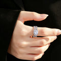 Moissanite VVS1 925 Silver Twisted Halo Solitaire Ring