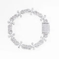Brățară Moissanite VVS1 din argint 925 cu cruce radiantă (trece testul de diamante)