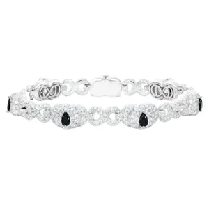 Moissanite VVS1 925 Silver Infinity Mariner Link Bracelet