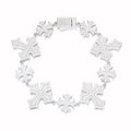 Pulsera de lujo con cruz de moissanita VVS1 en plata 925 (con diamantes probados)